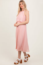 Pink Pleated Woven Midi Dress by PinkBlush at Everetts Place