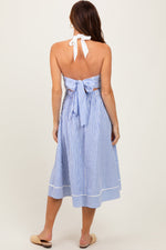 Halter Maternity Midi Dress - Tie Back Cutout by PinkBlush (view 3 of 3)