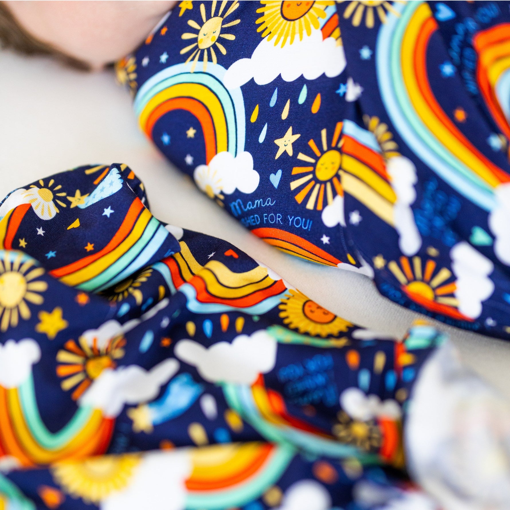 Organic The Forever Swaddle Blanket | Here Comes the Sunshine (Blue) by Raising Mama at Everetts Place