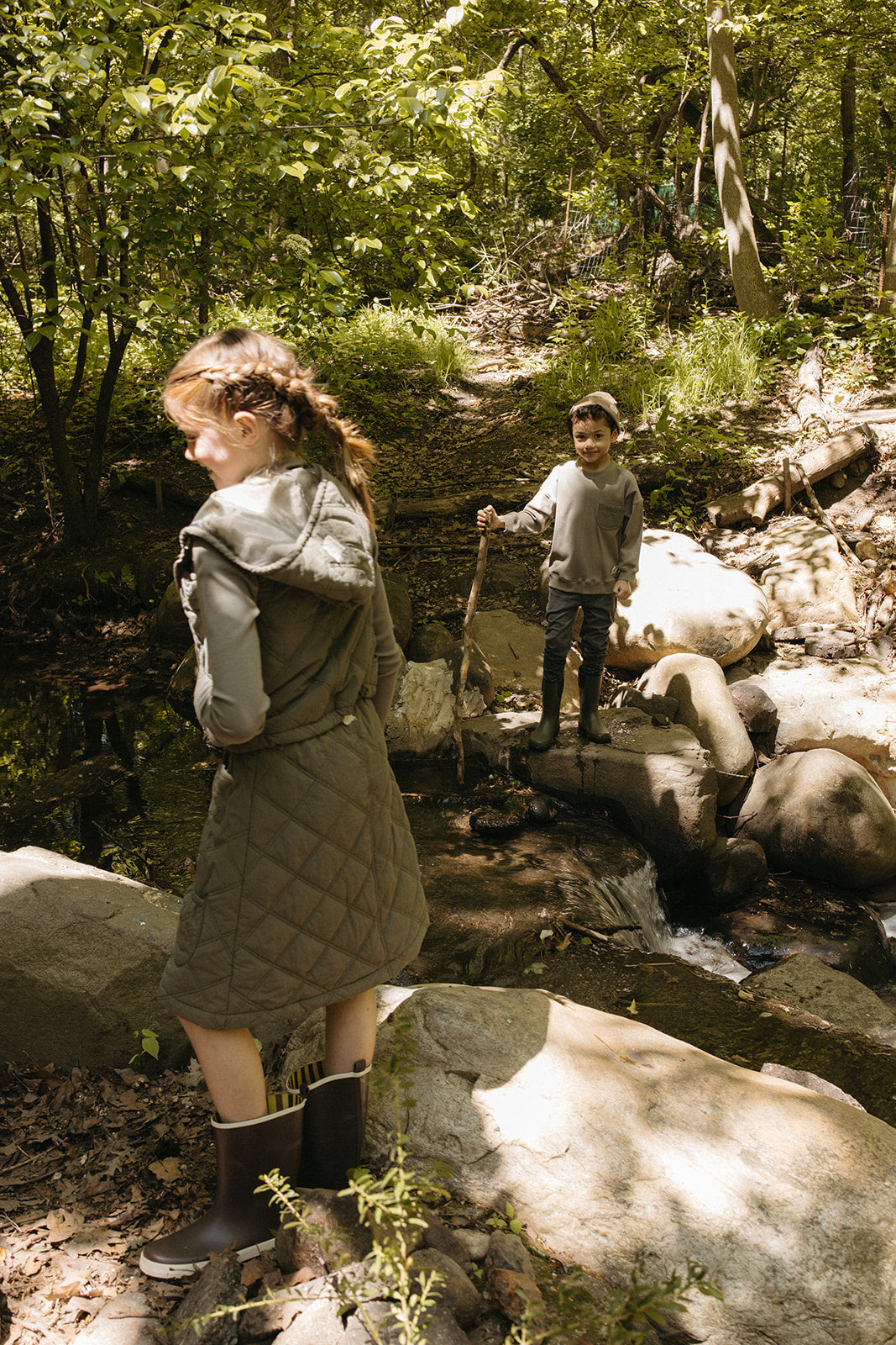 Lyla Quilted Vest - Green by Crew Kids NY