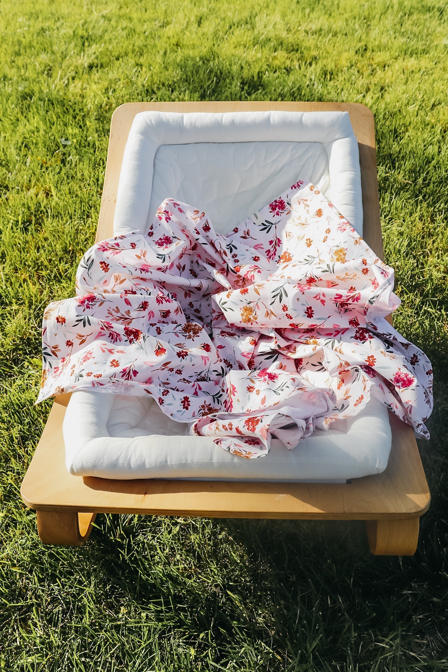 Botanical Pink Baby Blanket 100 Percent Cotton Breathable Little Mae & Co Everetts Place: Online Boutique
