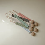 Linen Pacifier Clip, 2-Pack by Mushie