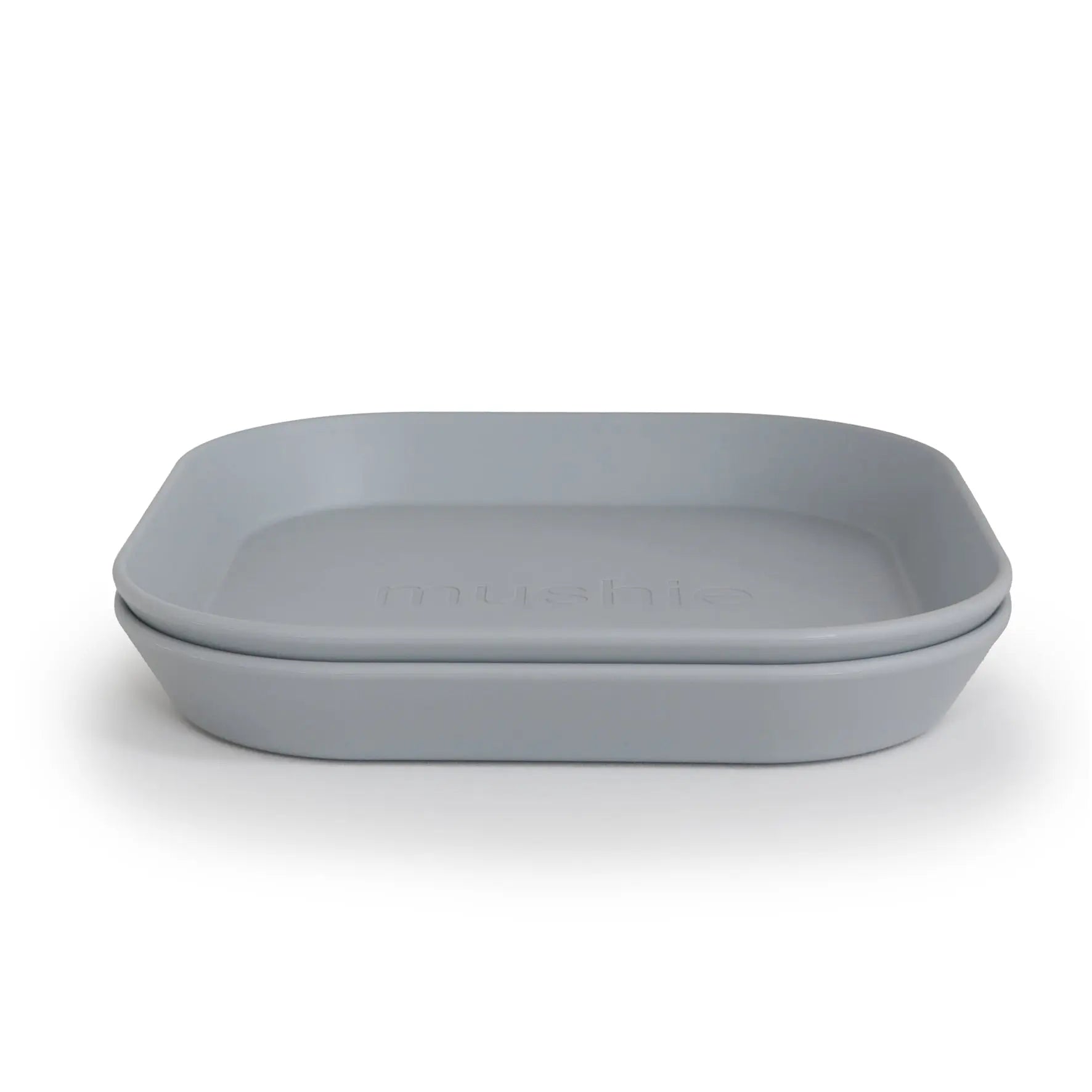 Square Dinnerware Plates for Babies BPA-Free Plastic Microwave and Dishwasher Safe Made in Denmark Mushie
