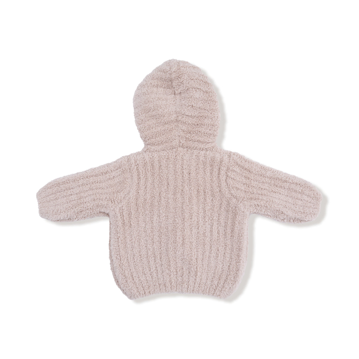 Chenille Hooded Jacket - Stone Striped Texture by Angel Dear