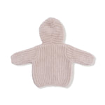 Chenille Hooded Jacket - Stone Striped Texture by Angel Dear