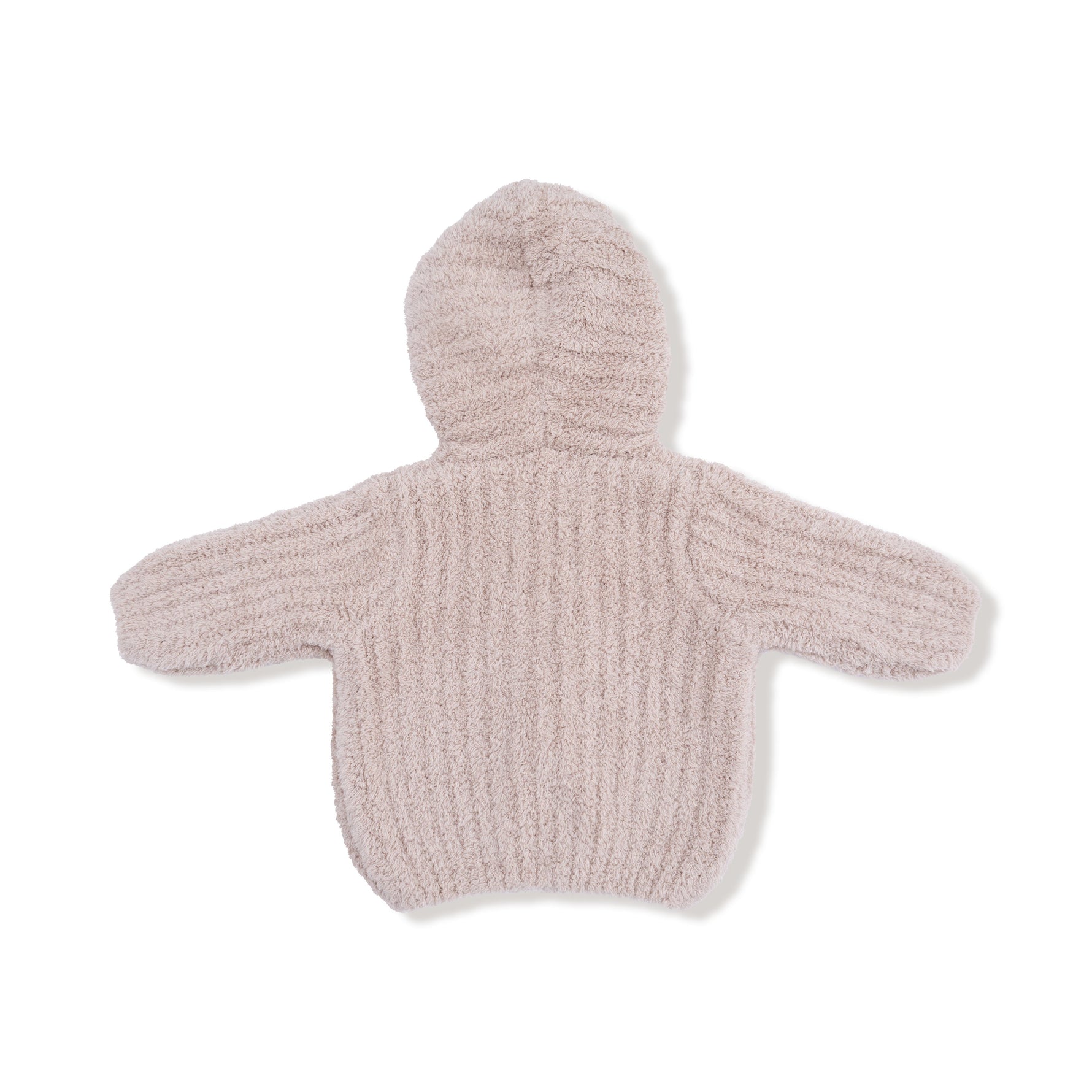 Chenille Hooded Jacket - Stone Striped Texture by Angel Dear