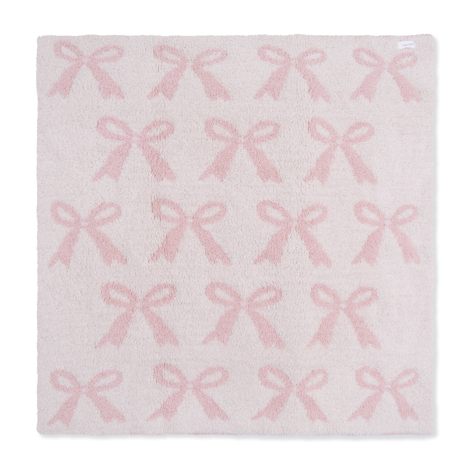 Chenille - Blush Bow Blanket