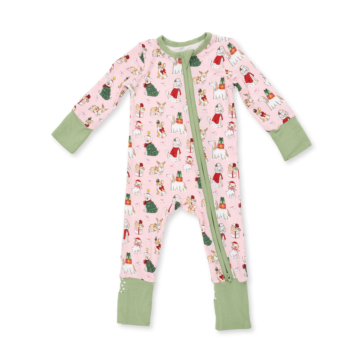 Christmas Dogs Pink - Convertible Romper by Angel Dear