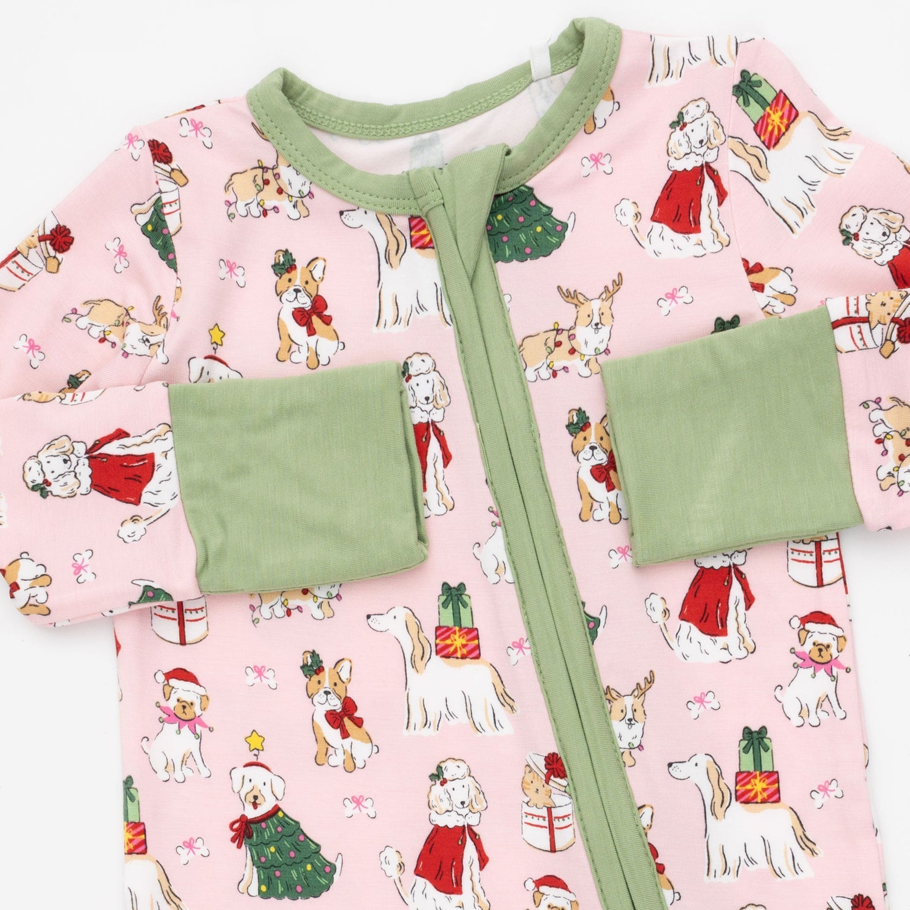 Christmas Dogs Pink - Convertible Romper by Angel Dear