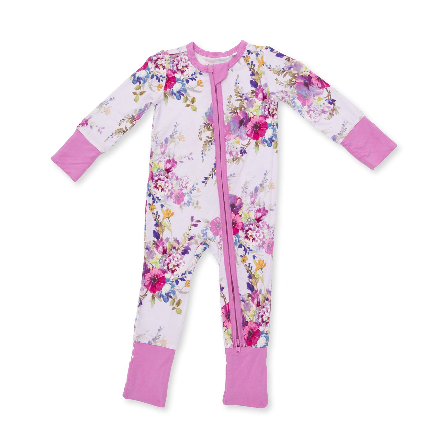 Viscose from Bamboo Convertible Romper - Dahlia Floral by Angel Dear (view 2 of 4)
