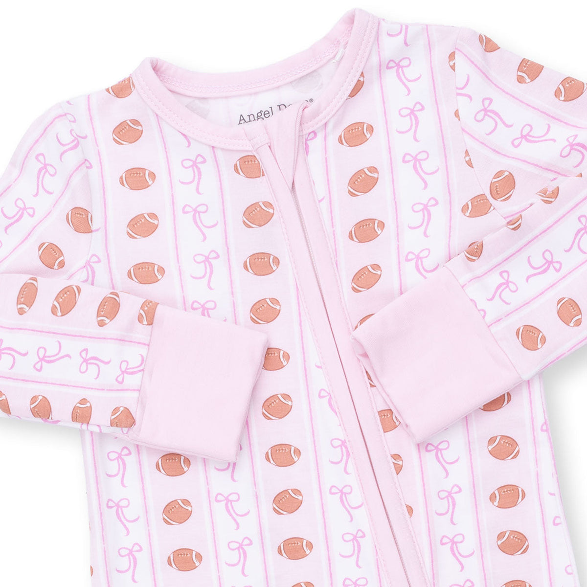 Football Bow Stripe - Convertible Romper by Angel Dear (view 4 of 4)