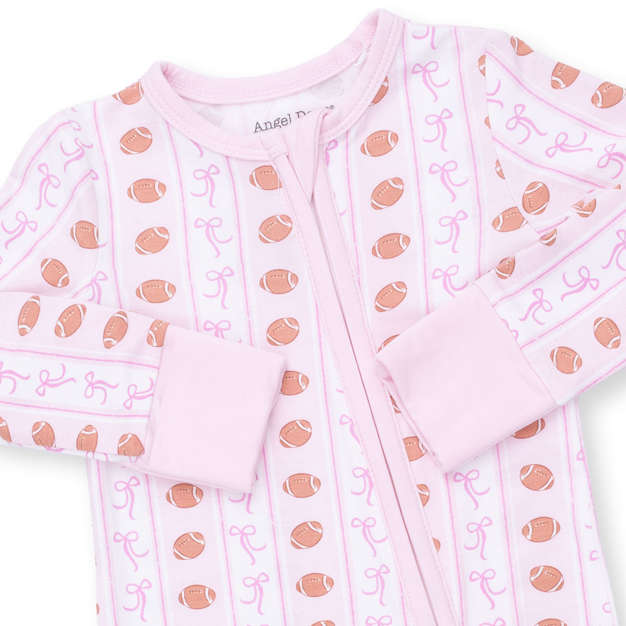 Football Bow Stripe - Convertible Romper by Angel Dear (view 4 of 4)
