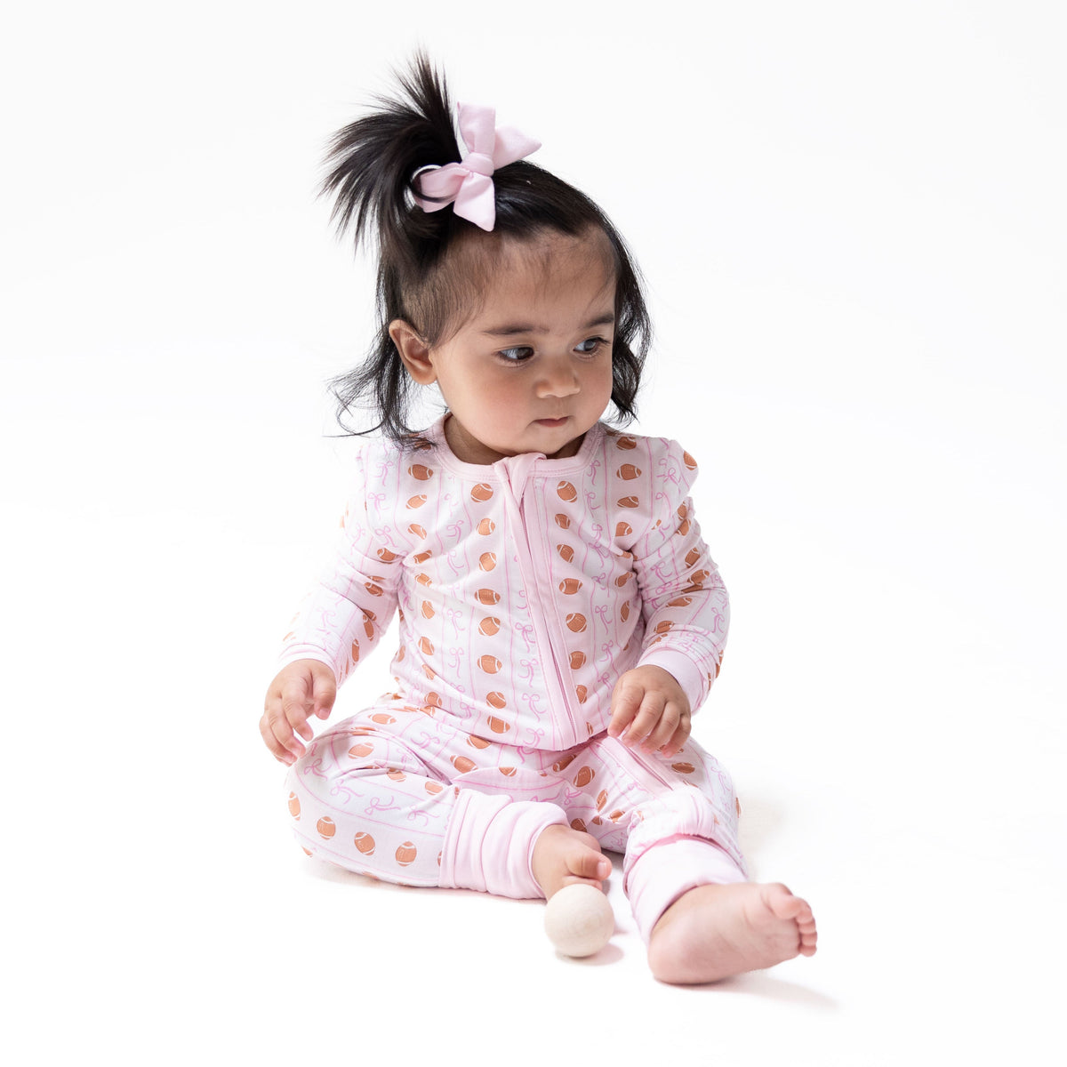 Football Bow Stripe - Convertible Romper by Angel Dear