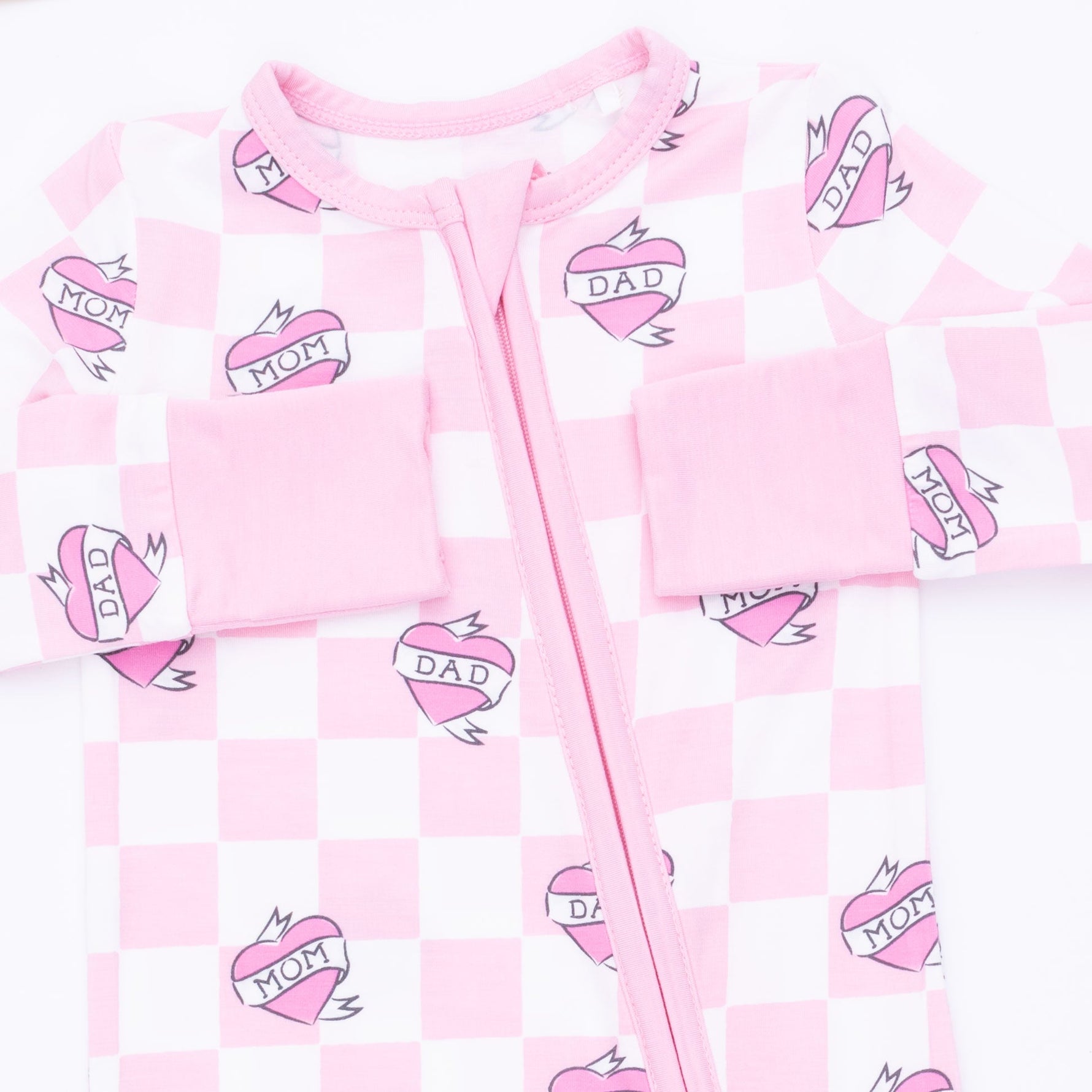 Heart Tattoo Check Pink - Convertible Romper by Angel Dear