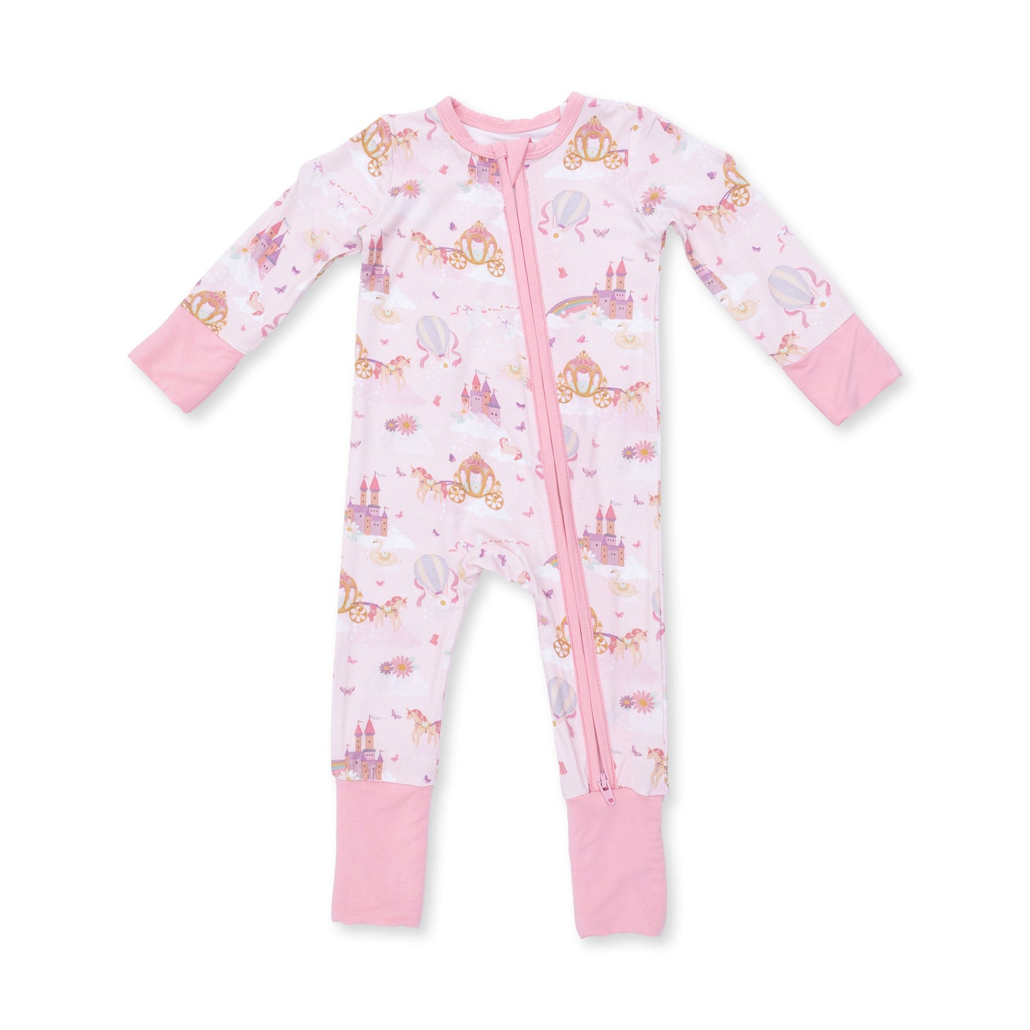 Princess Unicorns and Castle - Convertible Romper by Angel Dear (view 2 of 4)