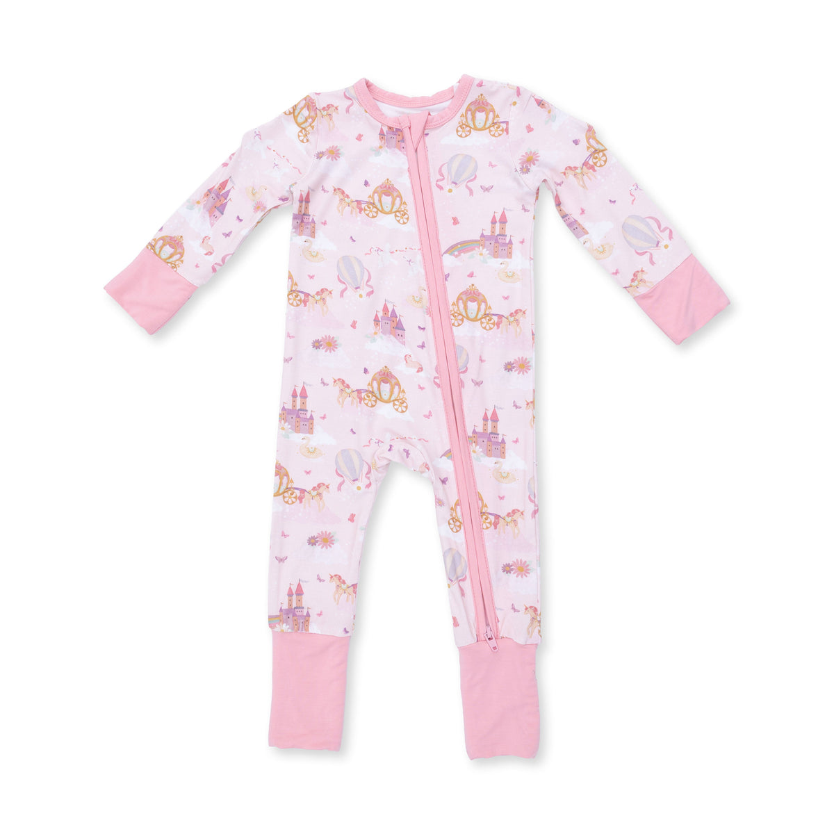 Princess Unicorns and Castle - Convertible Romper by Angel Dear (view 2 of 4)