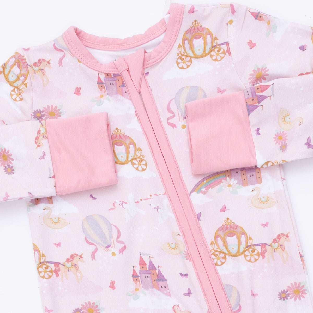 Princess Unicorns and Castle - Convertible Romper by Angel Dear (view 4 of 4)