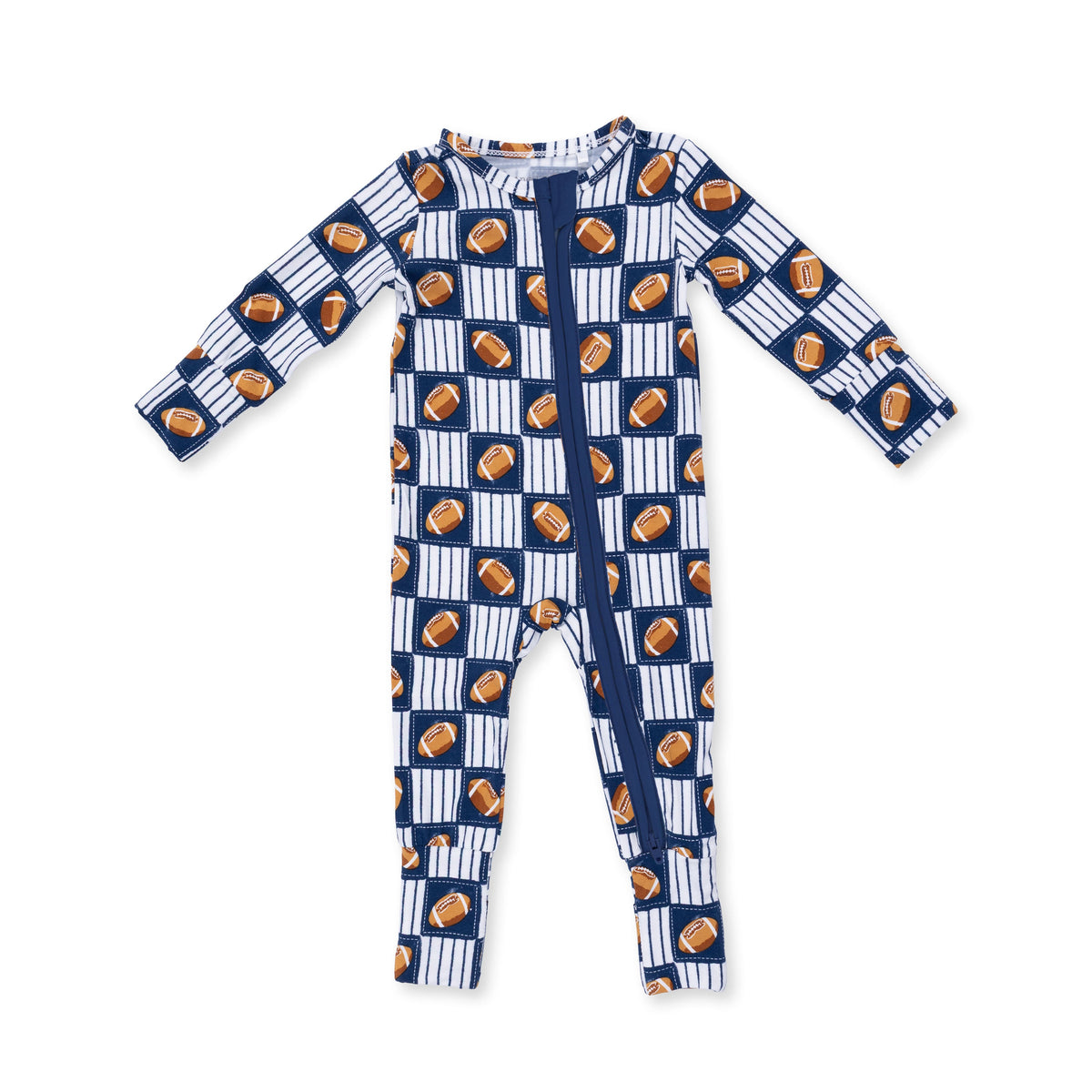 Football Patchwork - Convertible Romper by Angel Dear (view 2 of 4)
