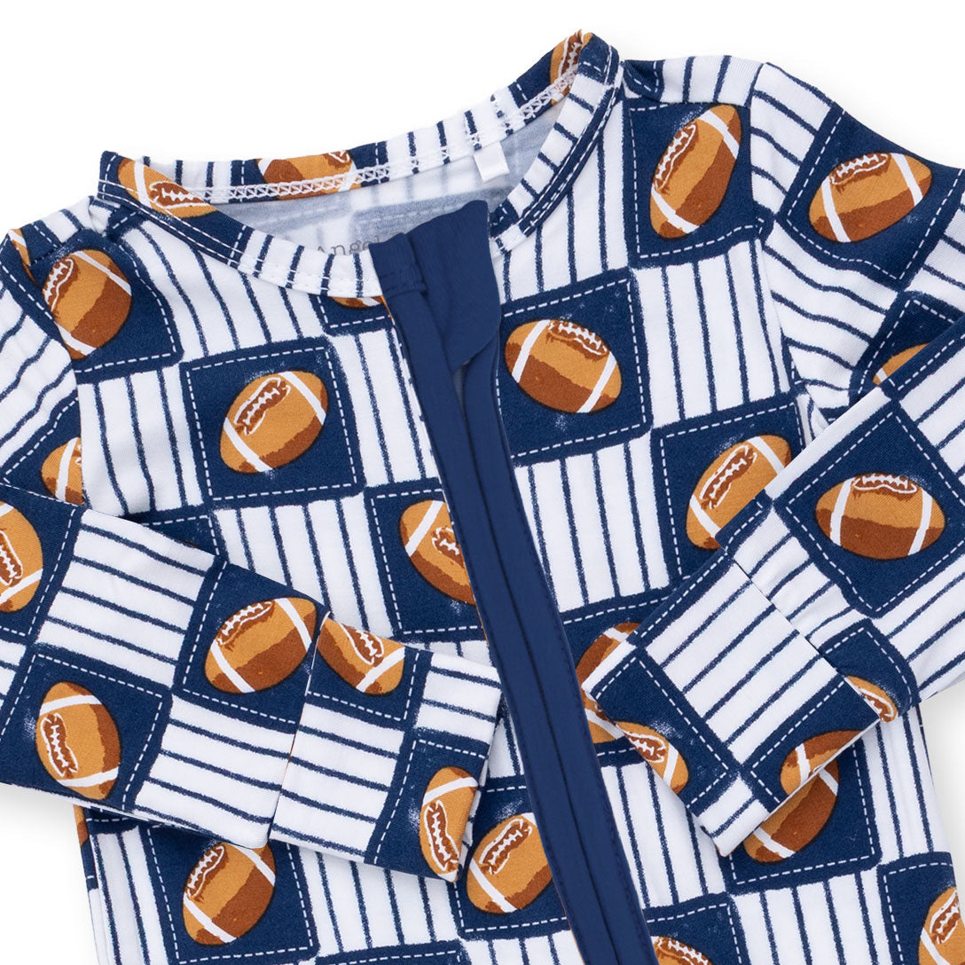 Football Patchwork - Convertible Romper by Angel Dear (view 4 of 4)