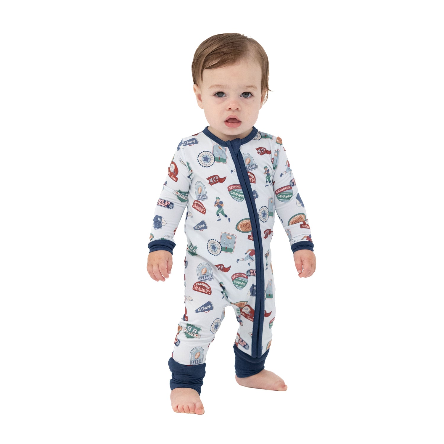 Football Patches - Convertible Romper by Angel Dear (view 1 of 4)