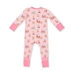 Vintage Reindeer & Santa Pink - Convertible Romper by Angel Dear