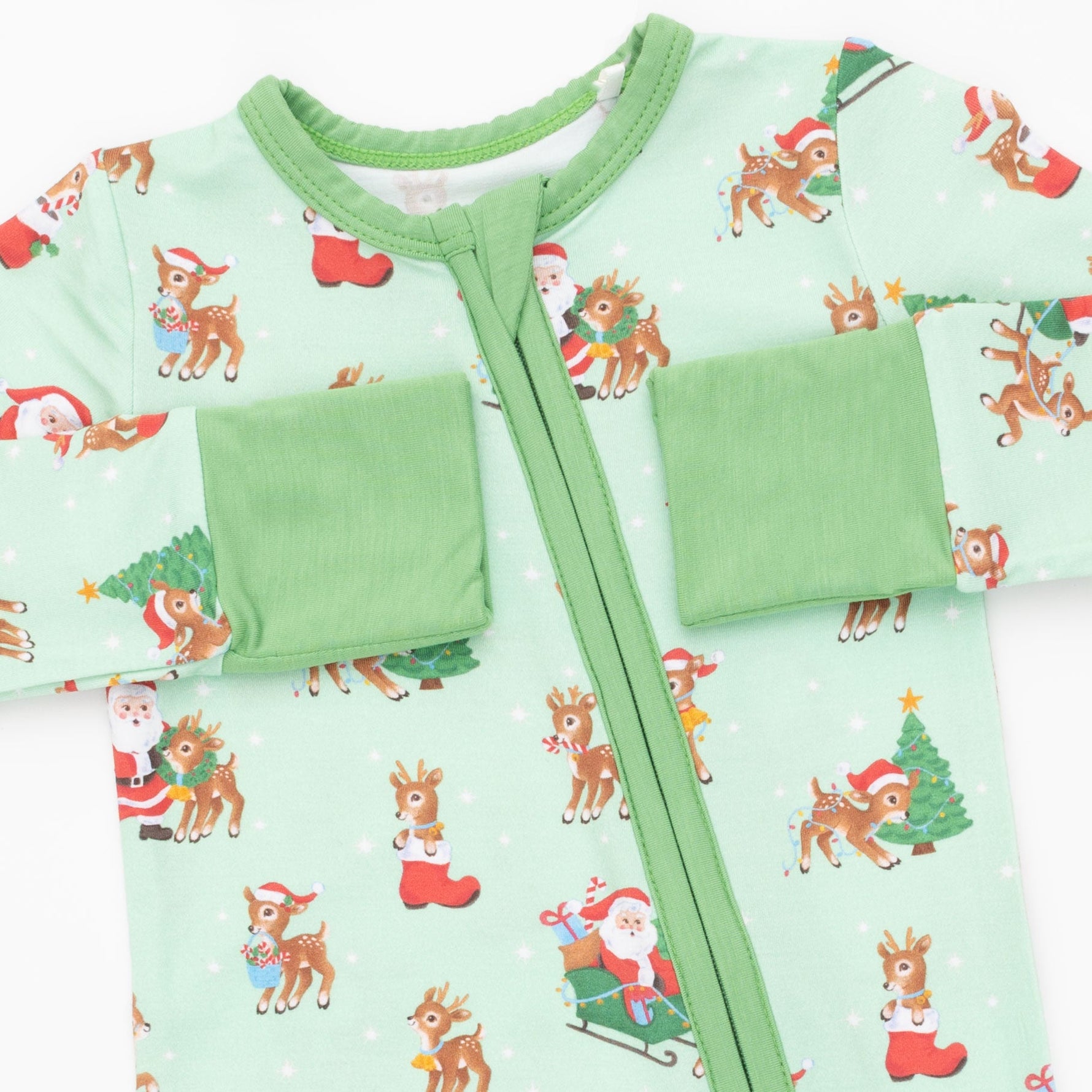 Vintage Reindeer & Santa Uni - Convertible Romper by Angel Dear