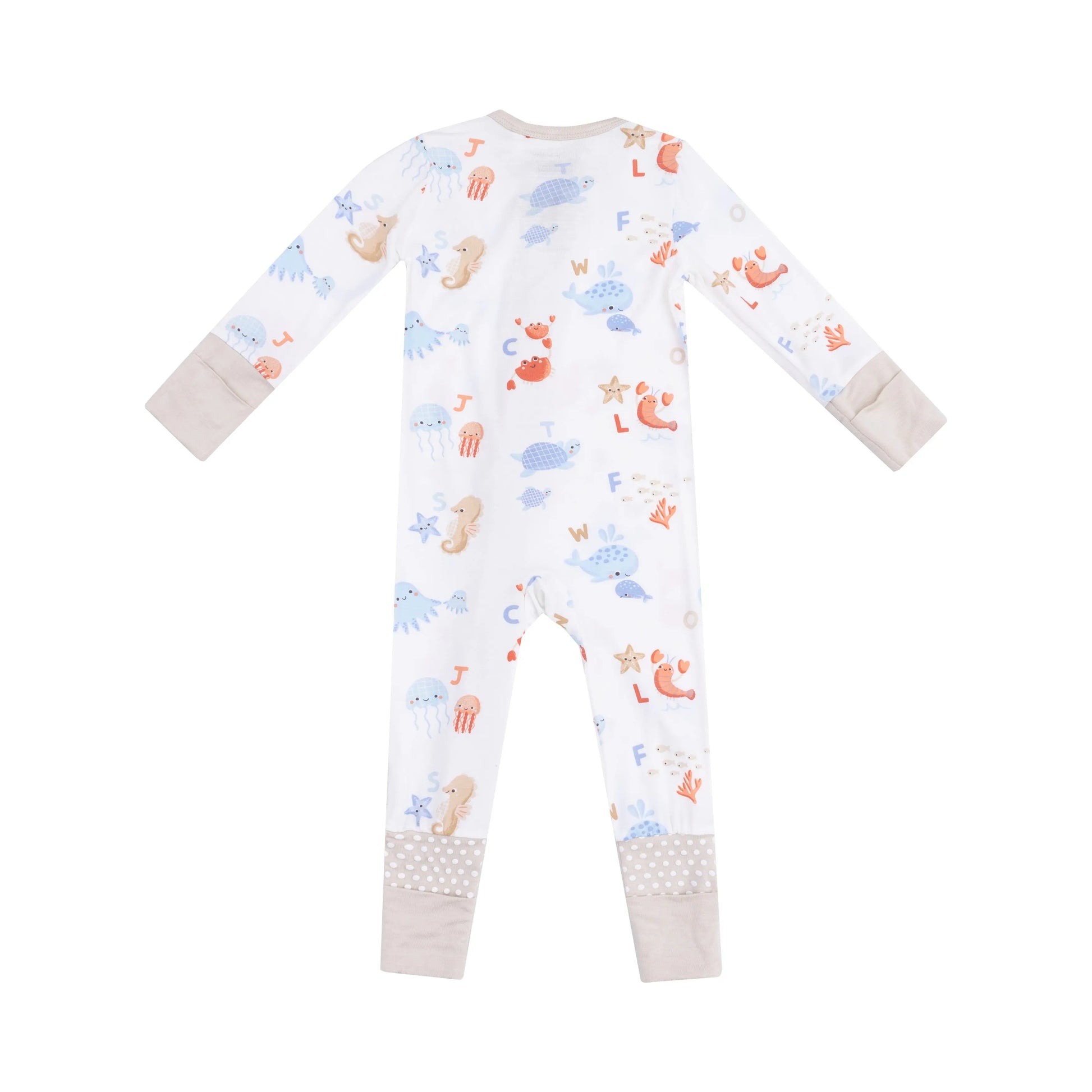 2 Way Zipper Romper Coastal ABCs for Babies by Angel Dear.