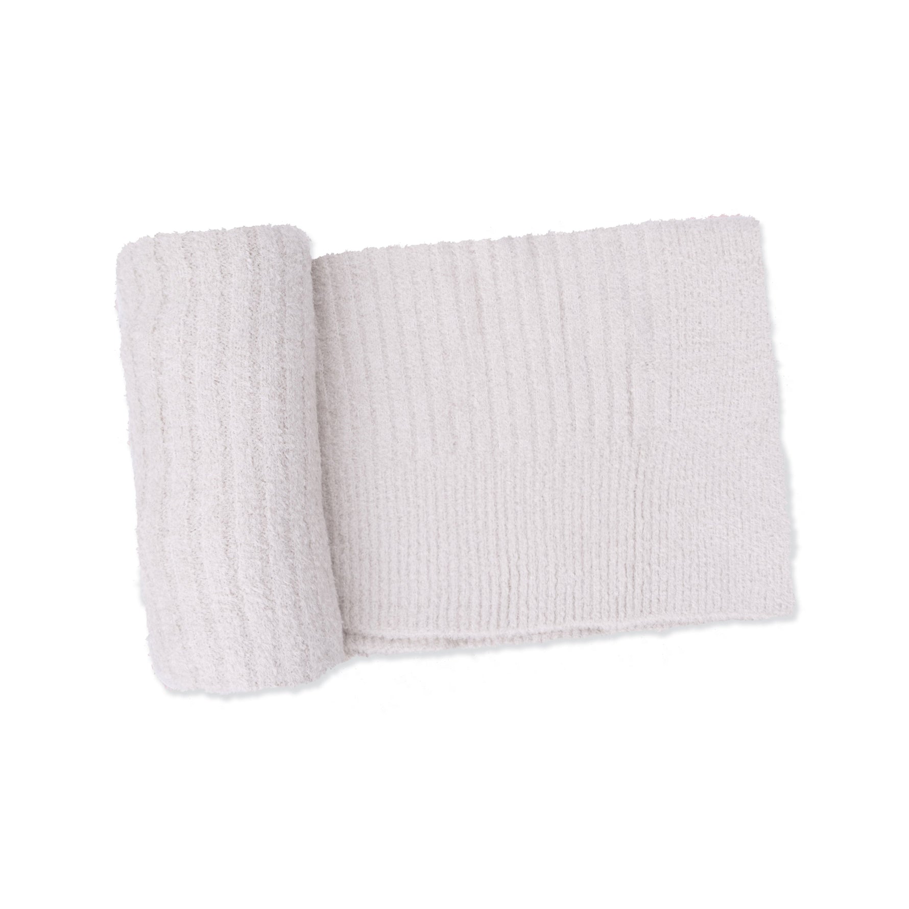 Chenille baby blanket with a soft plush texture