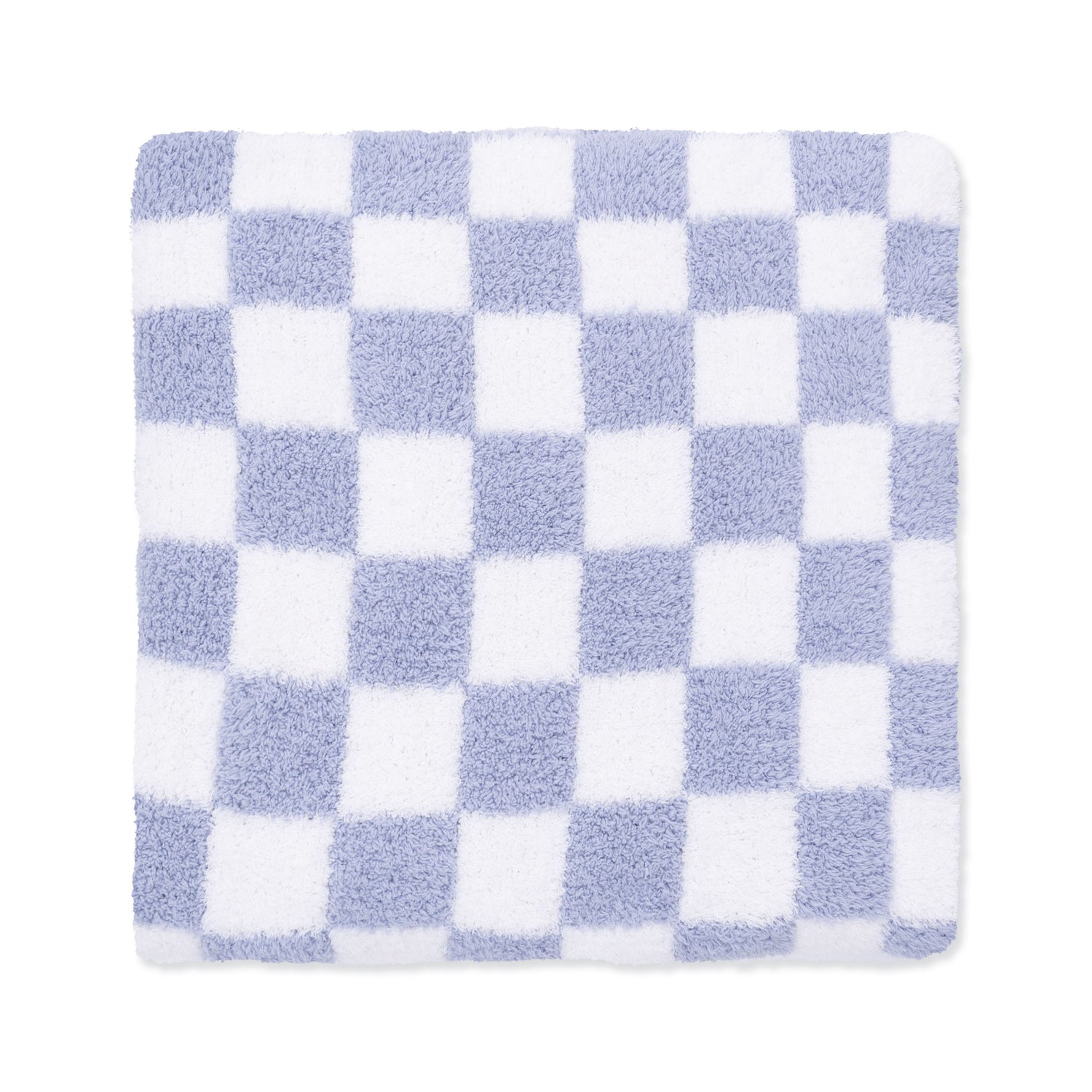 Chenille - Dusty Blue Checkerboard Blanket