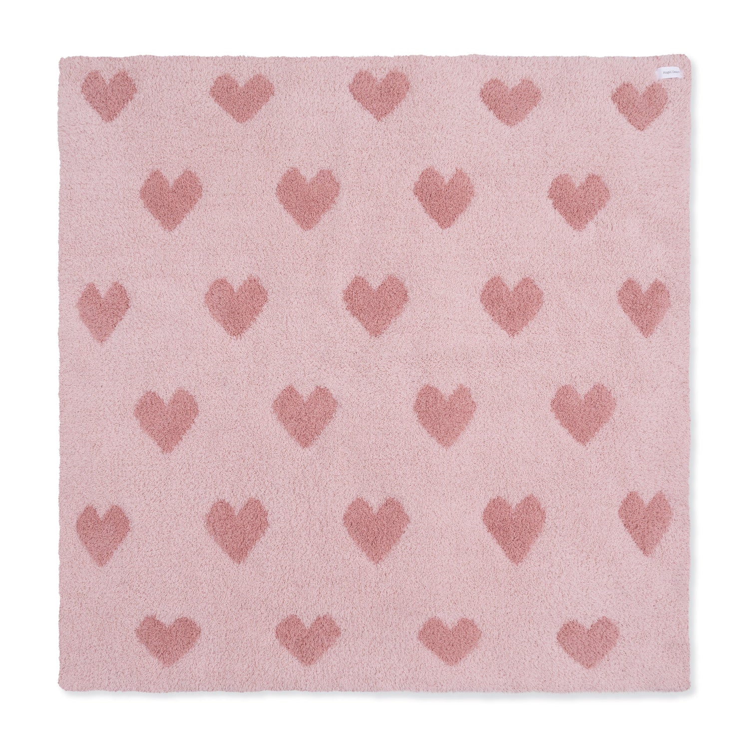 Blush and Rose Heart Blanket
