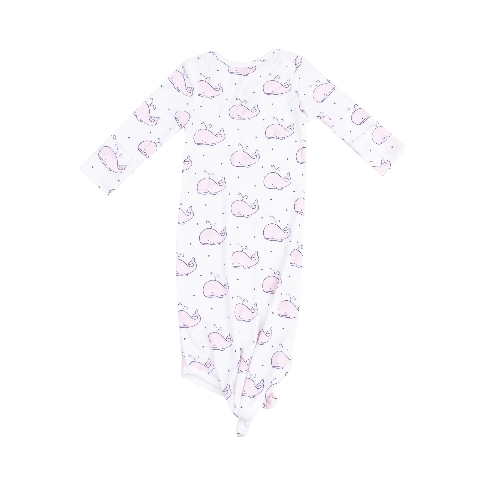 Knotted Gown Bubbly Whale Pink.
