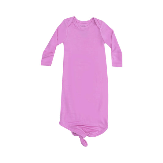 Knotted Baby Gown Solid Cyclamen.