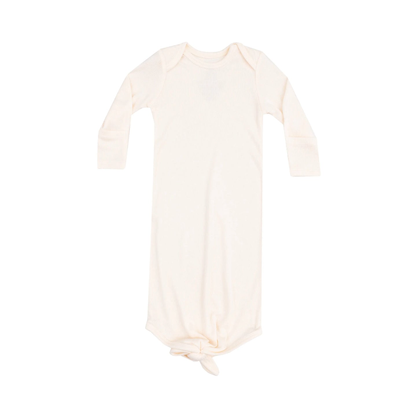 Knotted Baby Gown Solid Sugar Swizzle.