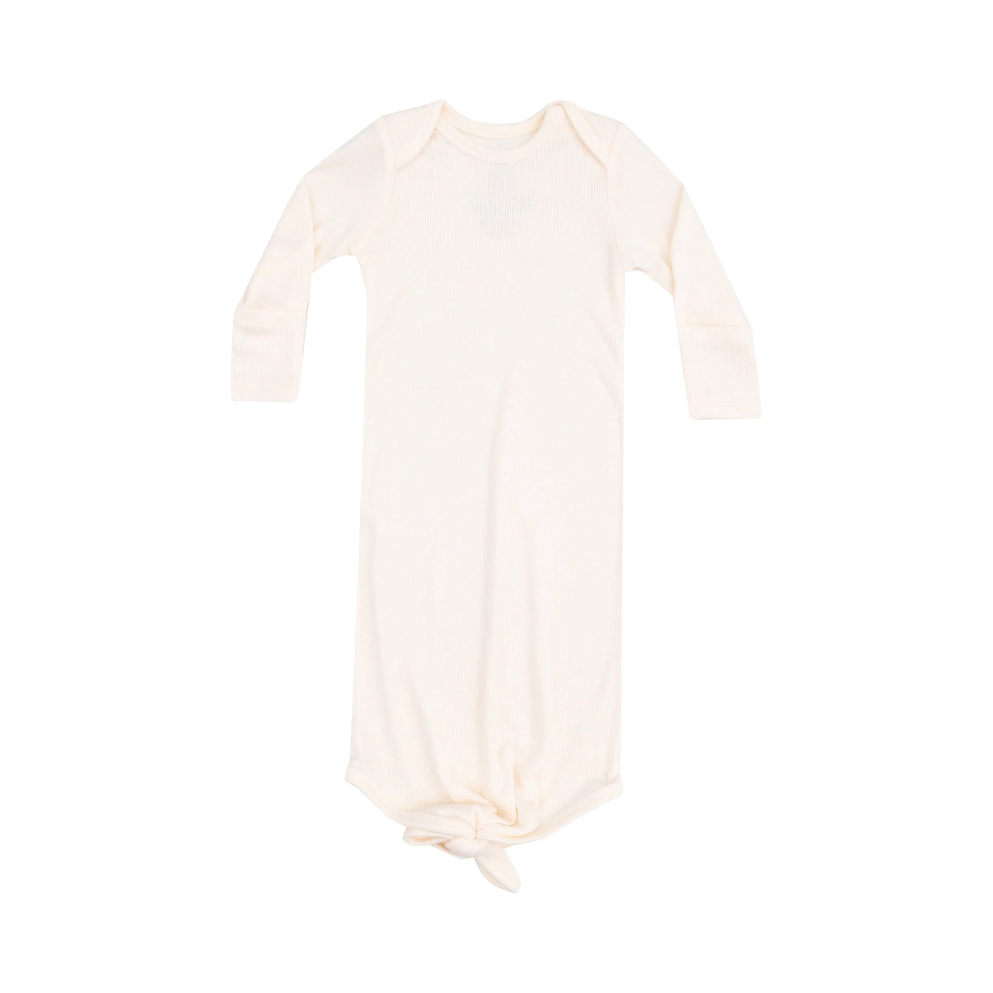 Knotted Baby Gown Solid Sugar Swizzle.