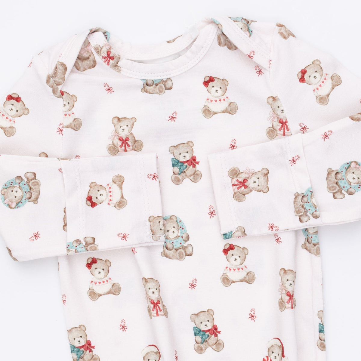 Christmas Teddy Bears Pink - Knotted Gown and Knotted Headband by Angel Dear