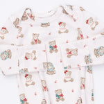 Christmas Teddy Bears Pink - Knotted Gown and Knotted Headband by Angel Dear