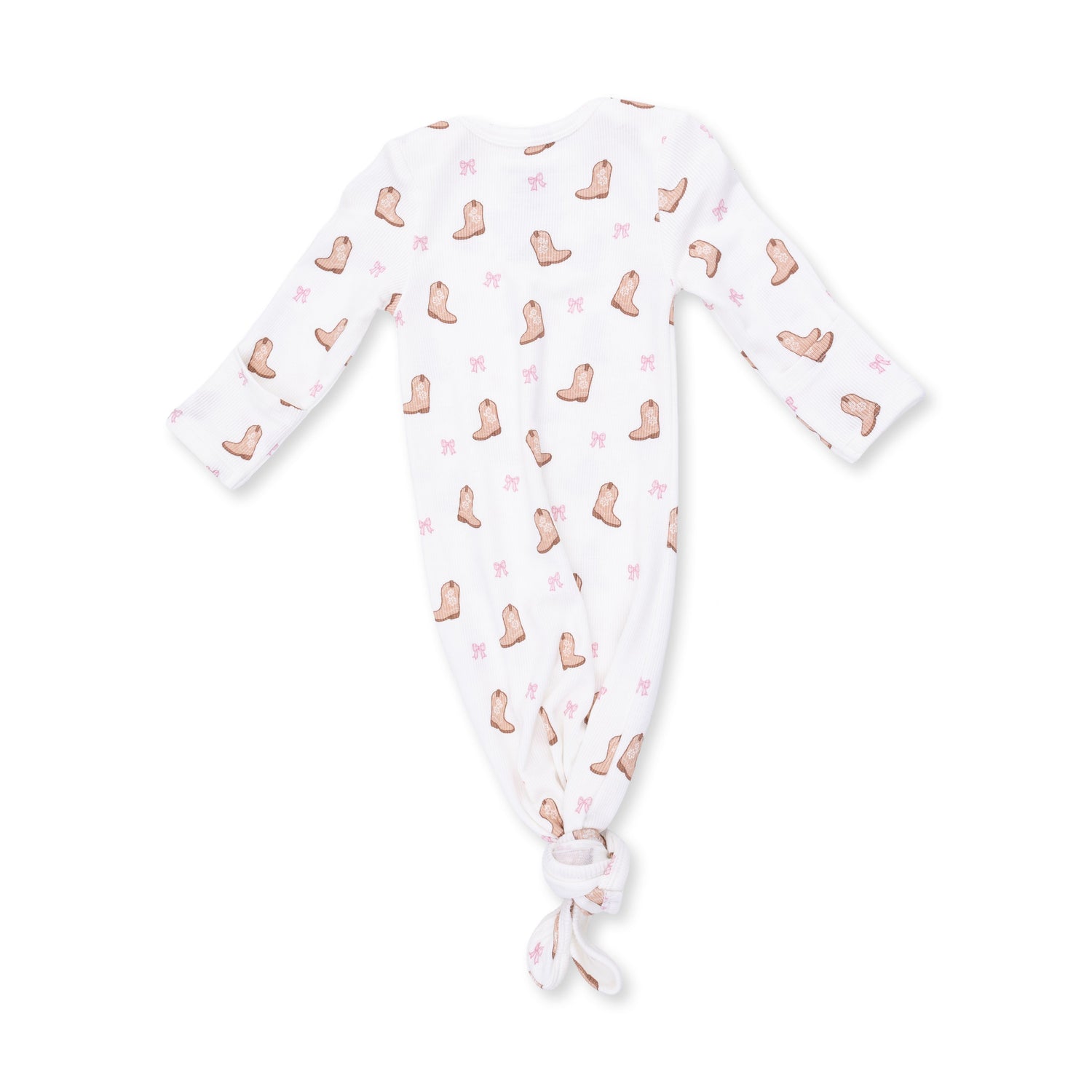 Mini Cowgirl Boots - Knotted Gown and Knot Headband