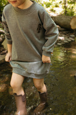 Gracie Sweatdress - Grey by Crew Kids NY (view 5 of 8)