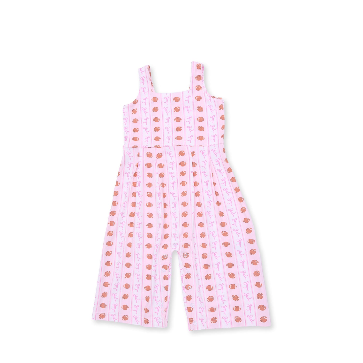 Football Bow Stripe - Wide Leg Jumpsuit by Angel Dear (view 2 of 5)