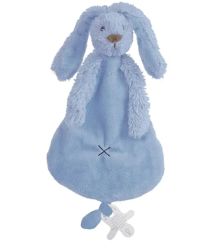 Deep Blue Rabbit Richie Tuttle by Happy Horse, soft cuddle cloth with long ears.