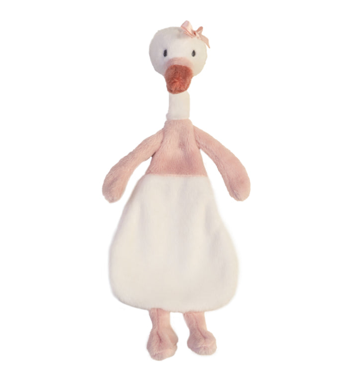 Small soft swan comfort toy with a cuddly body