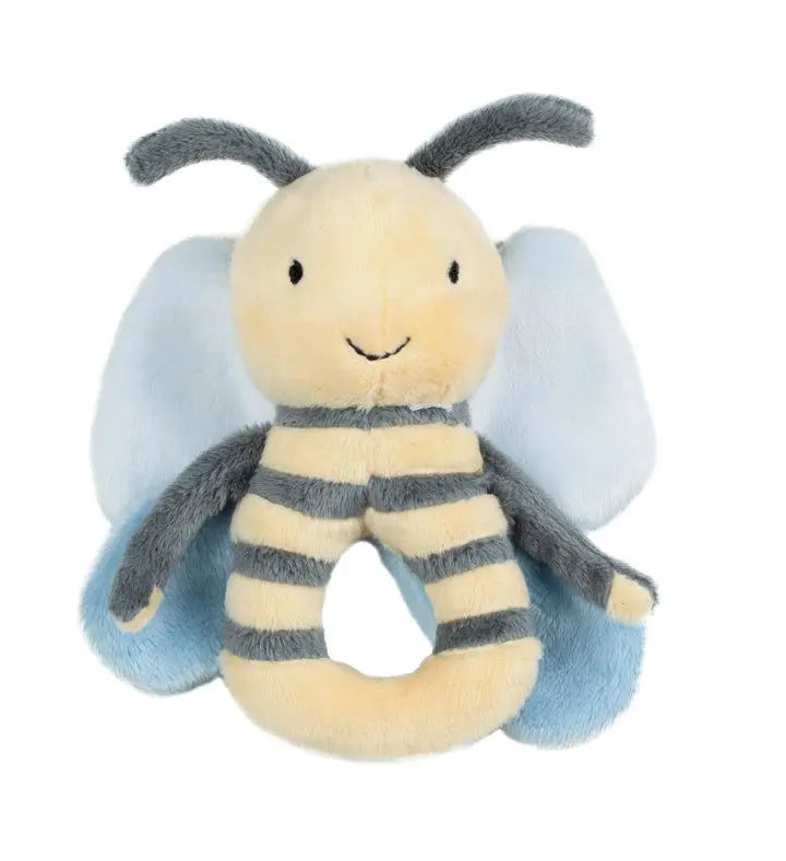 Bee Benja Rattle by Happy Horse, plush stuffed toy with soft rattling sound.