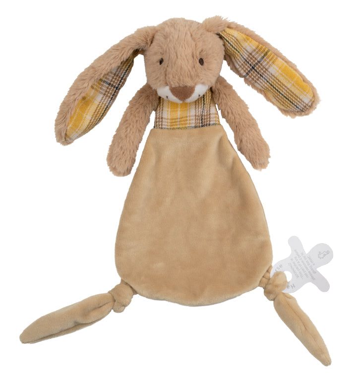Rabbit Riley Tuttle by Happy Horse Yellow Checkered Fashion Stuffed Animal Newcastle Classics