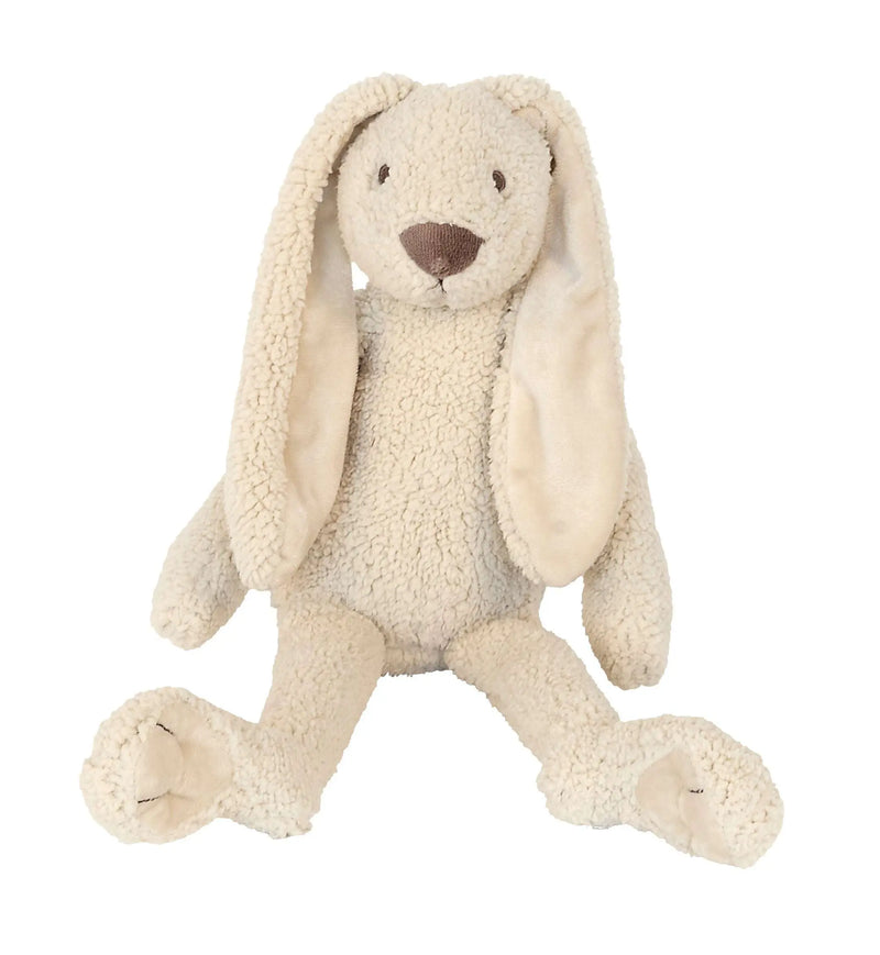 Beige Recycled Rabbit Richie stuffed animal by Happy Horse with soft teddy fabric.