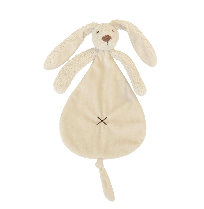 Beige recycled rabbit cuddle cloth by Happy Horse, made of soft plush and teddy fabric.