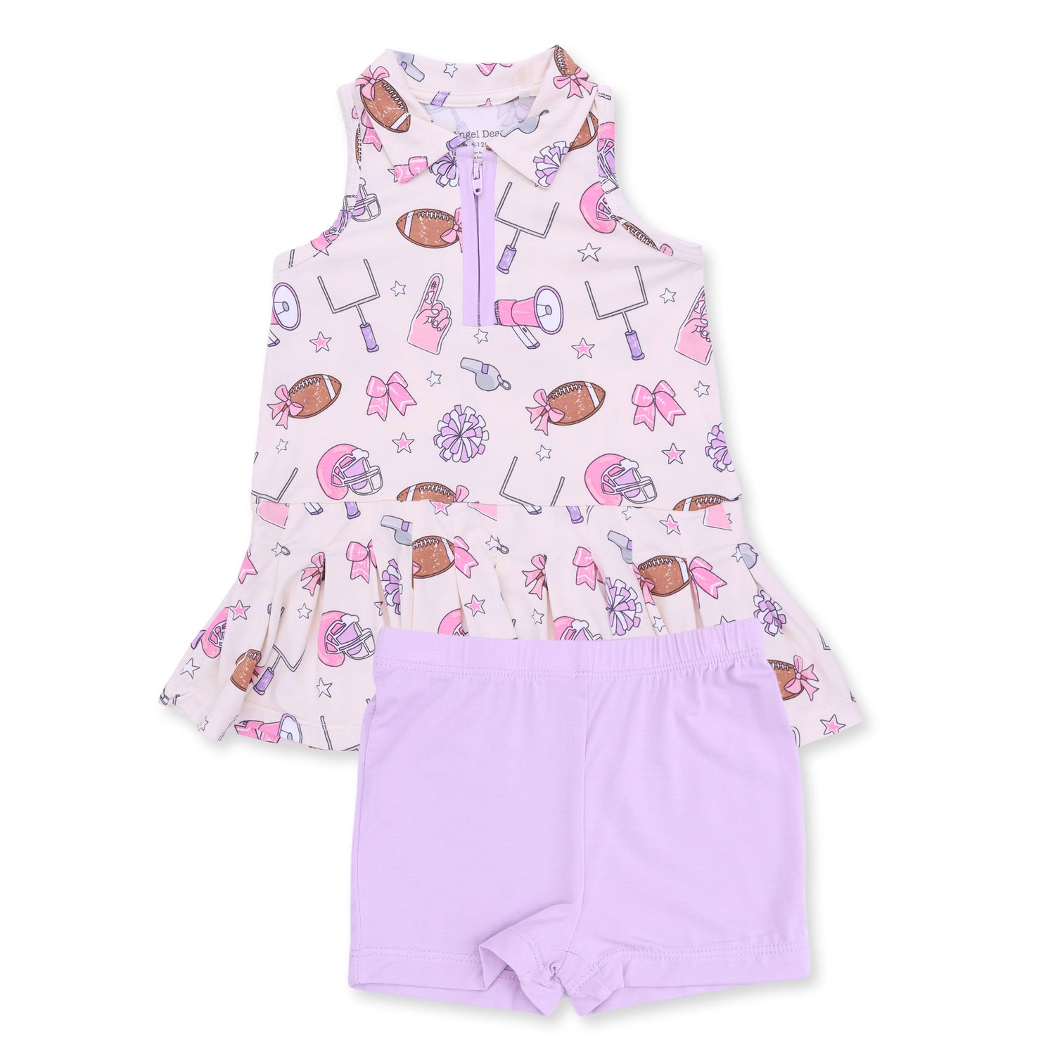 Football Cheer - Polo Tennis Dress with Cartwheel Short by Angel Dear (view 2 of 7)