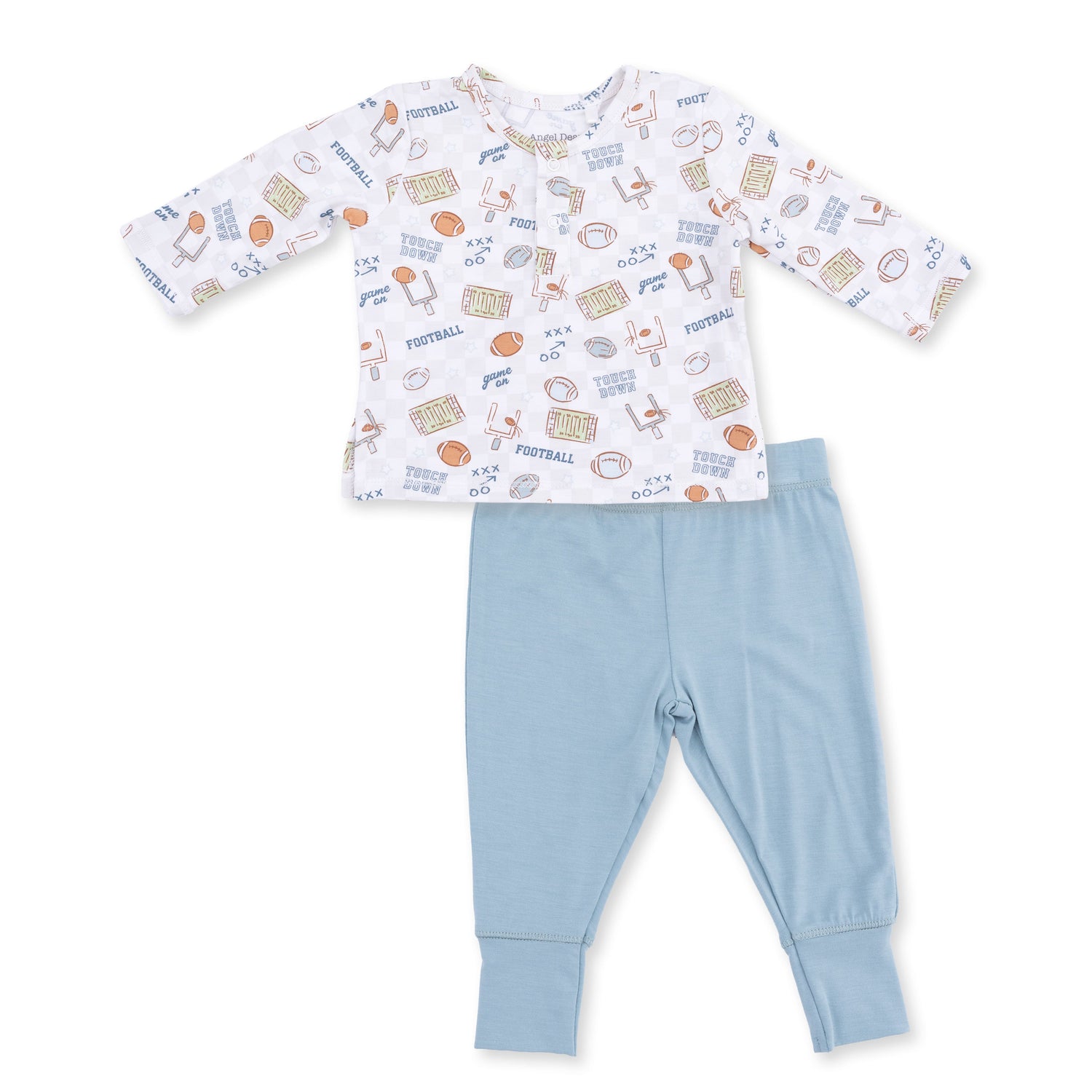 Football Check - Long Sleeve Henley Play Set by Angel Dear (view 2 of 8)
