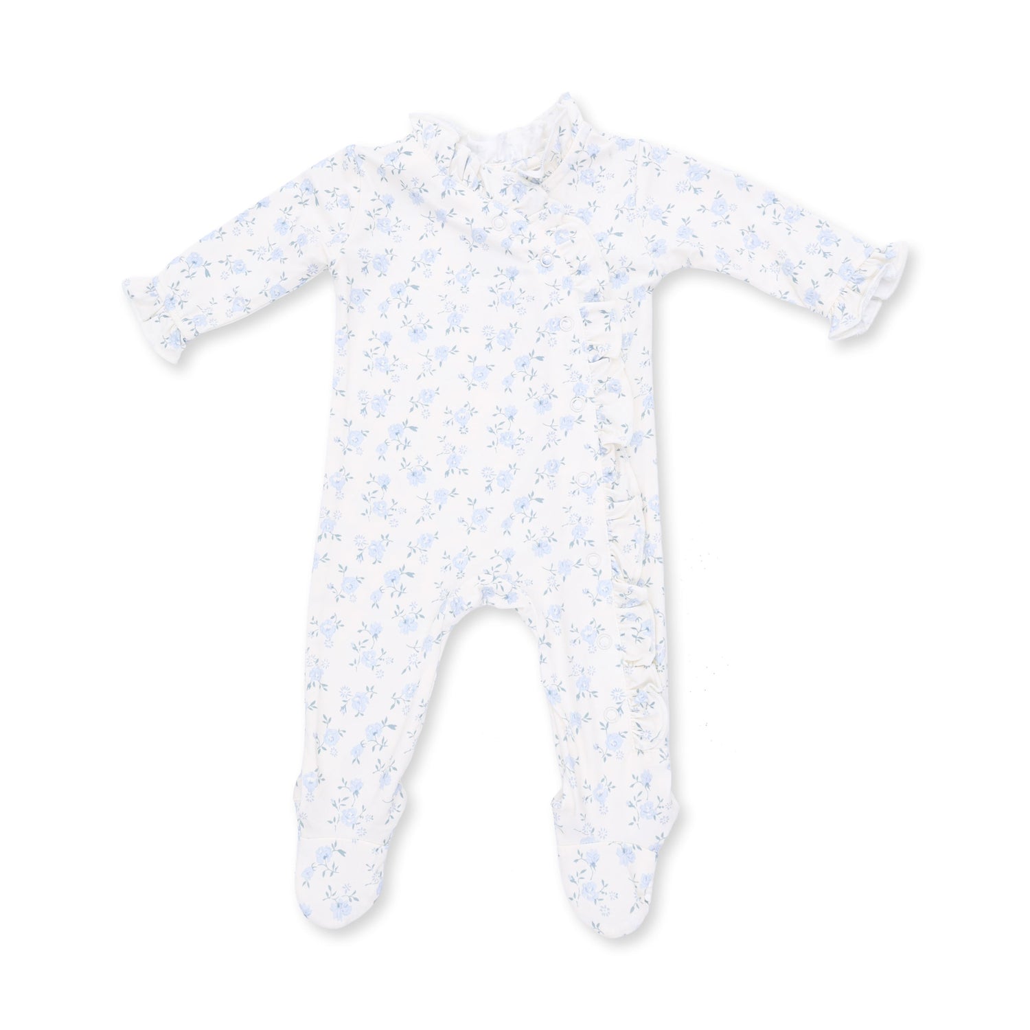 Rose Briar - Kimono Ruffle Snap Footie by Angel Dear (view 2 of 3)