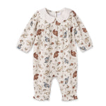 Larkspur Prairie Linen Western Romper With Eyelet Collar by Tesa Babe