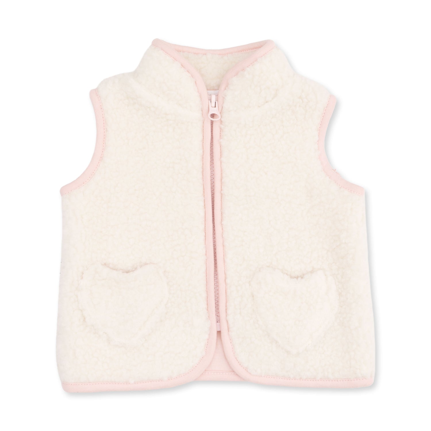 Sherpa - Zip Vest with Heart Pockets by Angel Dear (view 2 of 4)